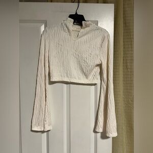 SHEIN MOD Cream Crop - S-M